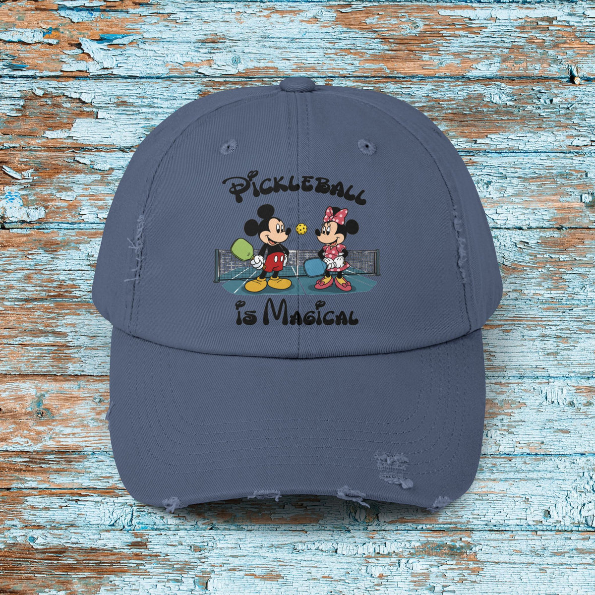 Pickleball is Magical Mickey Funny Unisex Distressed Cap Pickleball Gift for Mom, Grandma, Wife, Mother in Law Gift Pickleball Team Shirt