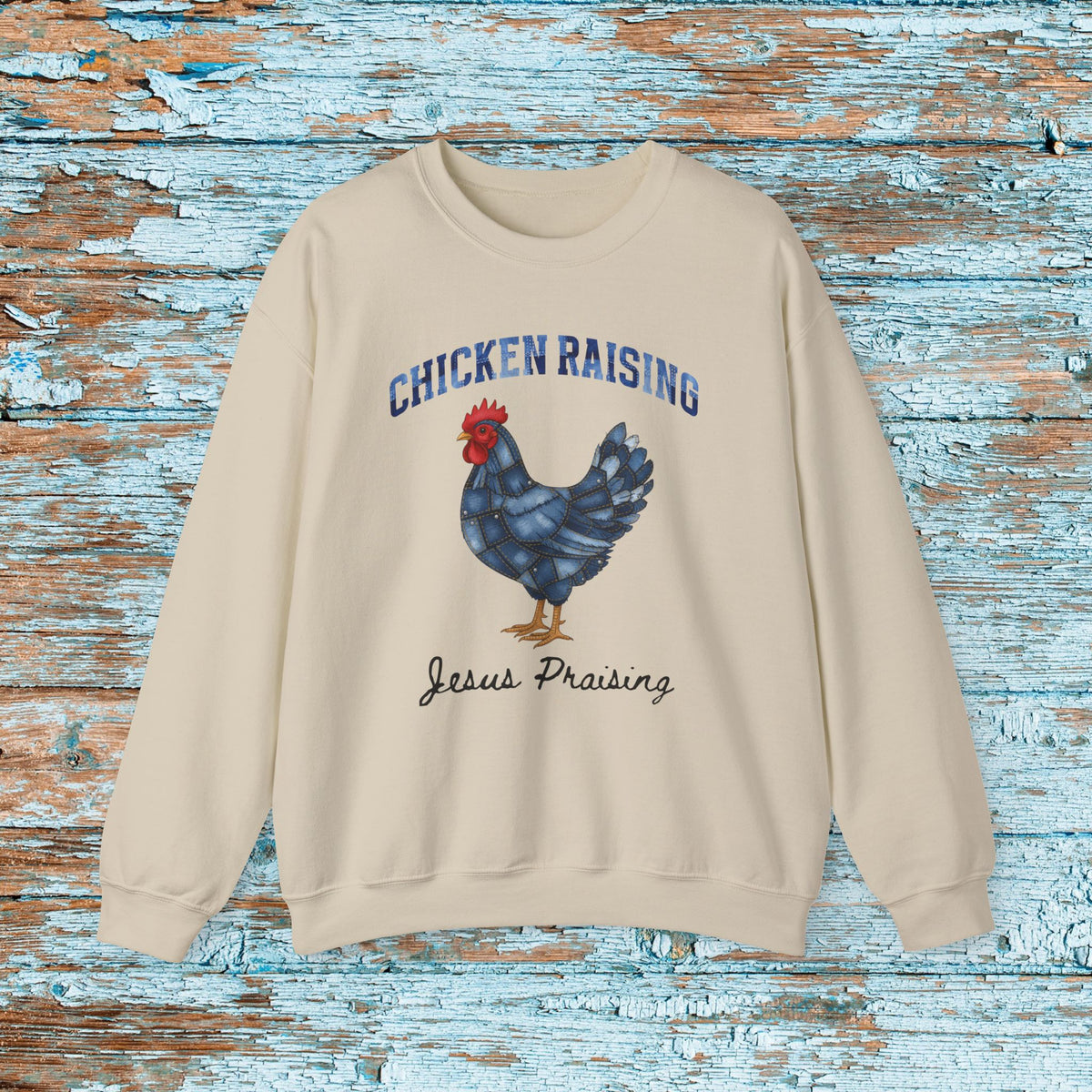 Christian Patchwork Chicken Sweatshirt, Cute Christian Shirt For Women,Jesus Shirt Christian Gift, Faith Based Shirt,Love and Grace Shirt