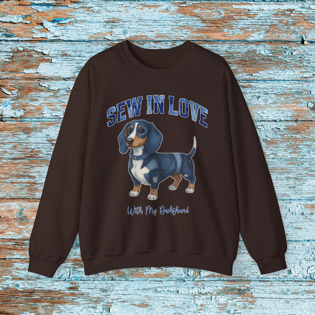 Dachshund Patchwork Sweatshirt, Weenie Mom Crewneck Sweatshirt Dachshund Lovers Gift , Funny Dachshund Owner Gift, Wiener Dog Mom Sweatshirt