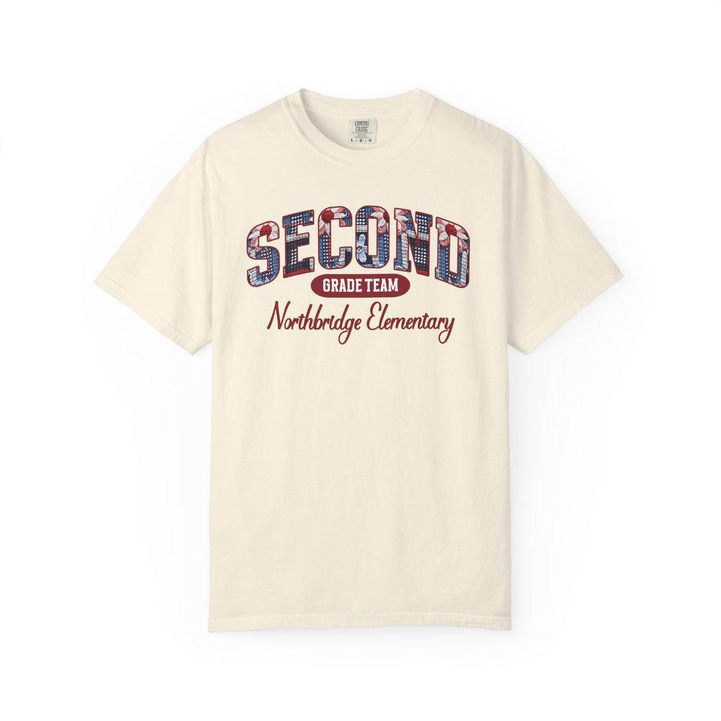 Custom Teacher Team T-shirt | Garment-Dyed School Spirit Tee, Custom Grade and School, Personalized Name & Number
