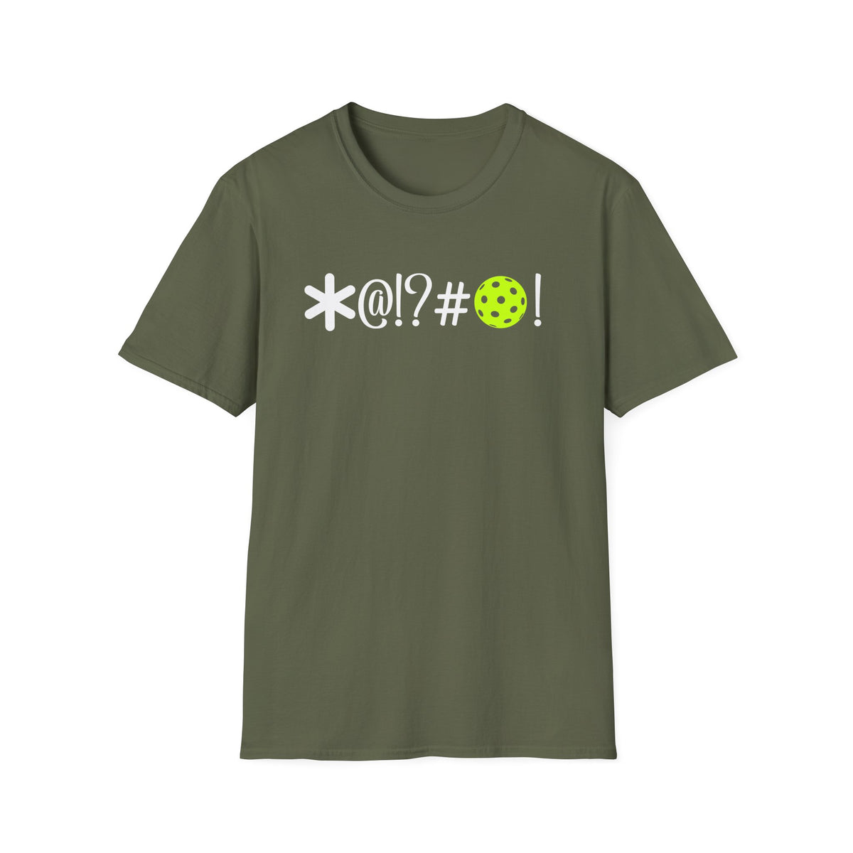 Funny Pickleball Censor Symbol T-Shirt | @!?# Graphic Tee | Humor Court Shirt for Players, Partners, League Friends