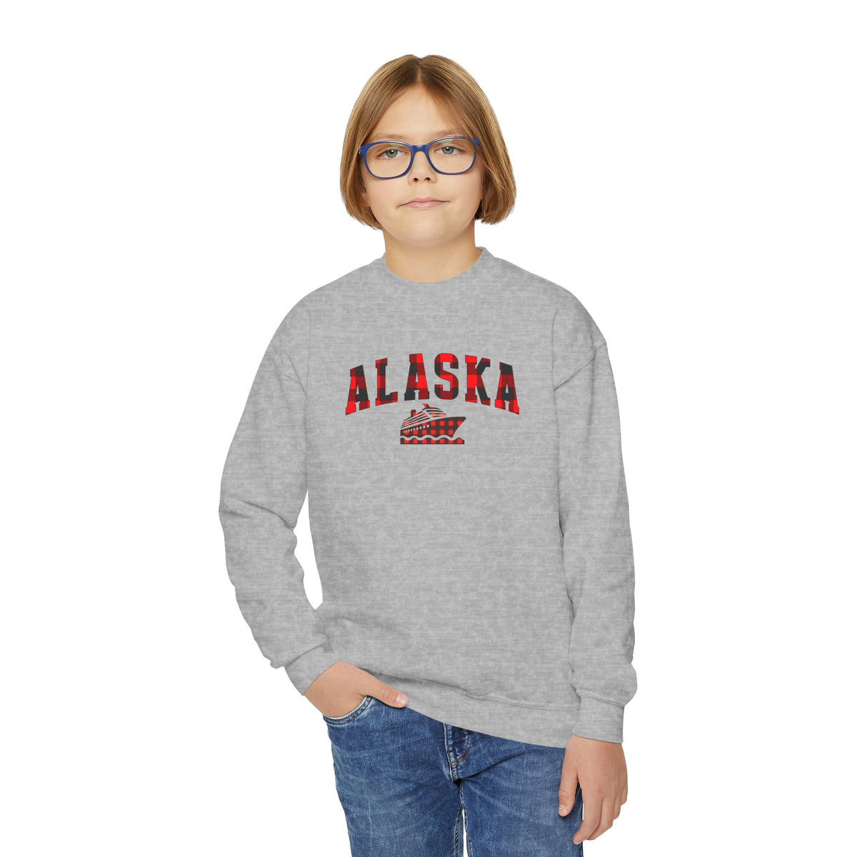 Alaska Cruise Family Crewneck Youth Sweatshirt | Matching Group Travel Pullover