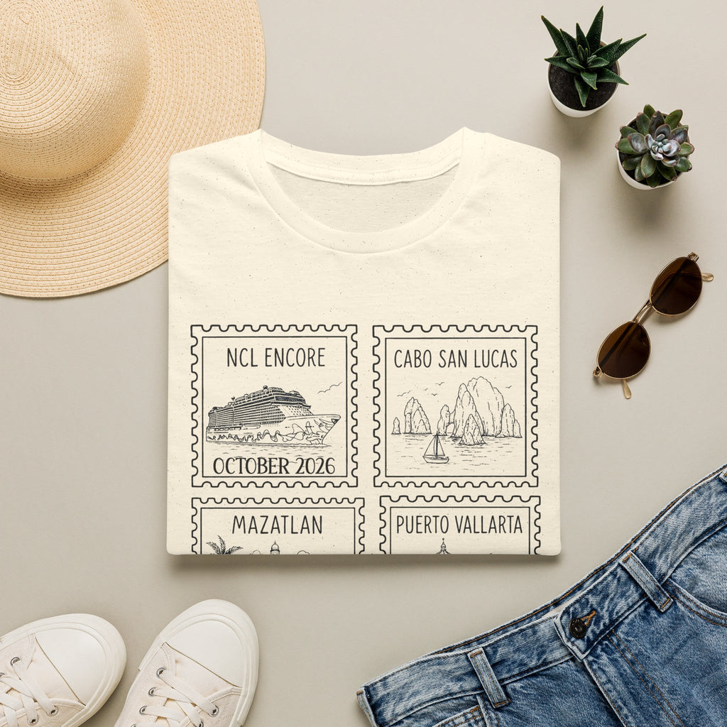 Custom Cruise Black Stamp Aesthetic Family Vacation Matching T-Shirt, Personalized Cruise Ship Tee, Custom Tee