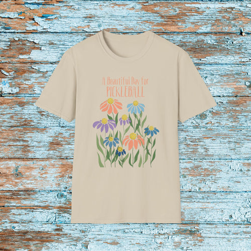 Beautiful Day For Pickleball Shirt, Boho Floral Pickleball Tee, Pickleball Gift for Women, Gift for Mom, Bestie, Partner Matching Team Top