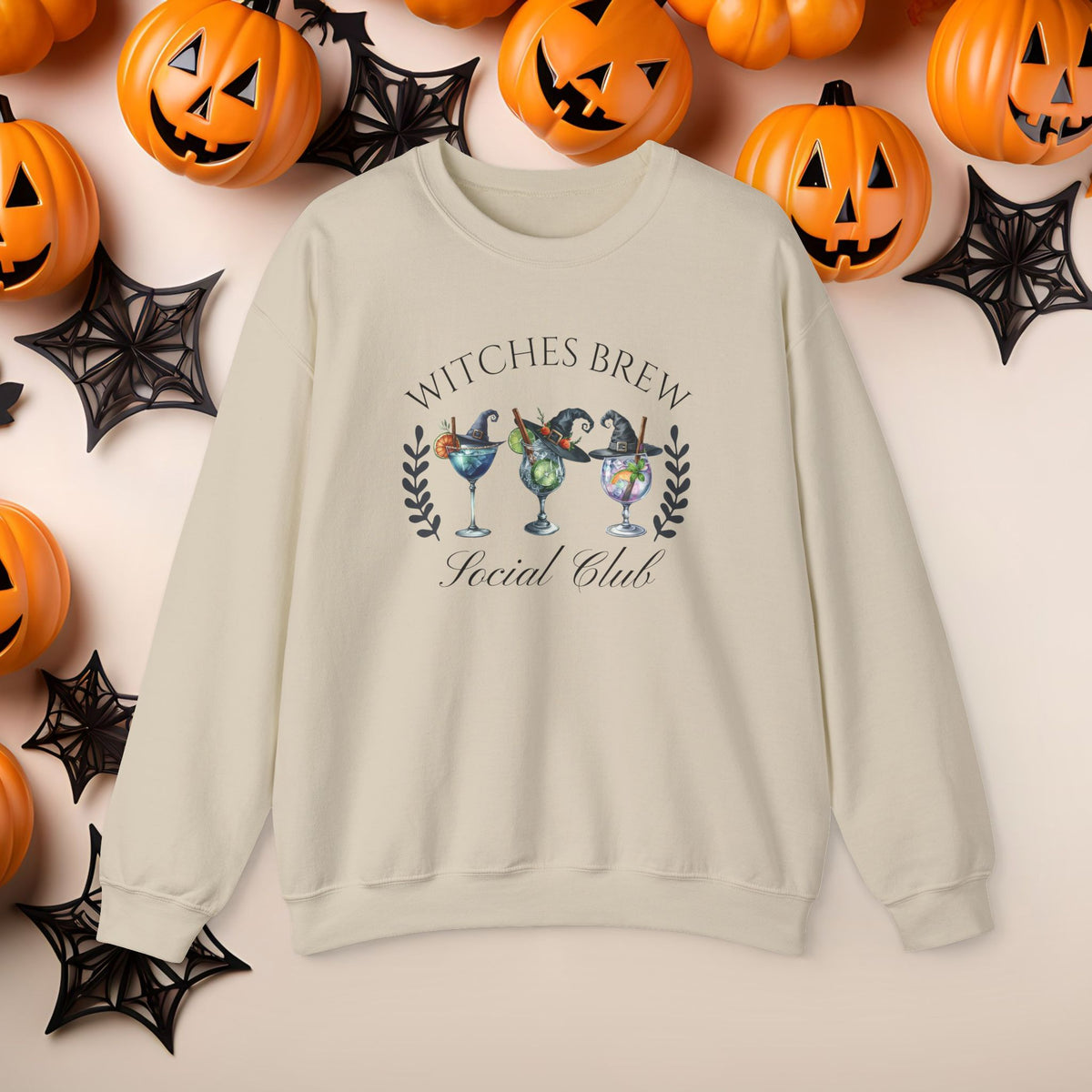 Funny Halloween Witch Hat Coquette Bow Ride the Broom Crewneck Cute Fall Fun Spooky Pumpkin Cozy Season Sweatshirt