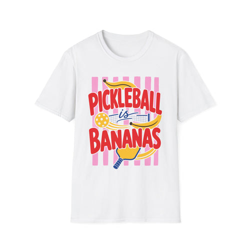 Bananas About Pickleball T-Shirt | Retro Fruits Stripes Design | Pickleball Player Shirt | Pickleball Gift for Mom Her
