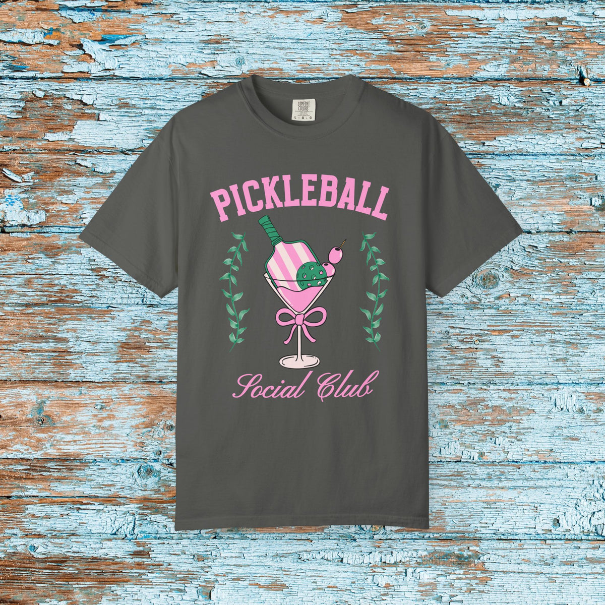 Comfort Colors Funny Pickleball Social Club Cocktail Pickleball Lover Pickleball Player Team Shirt Gift for  Her Mom Wife Player Gift