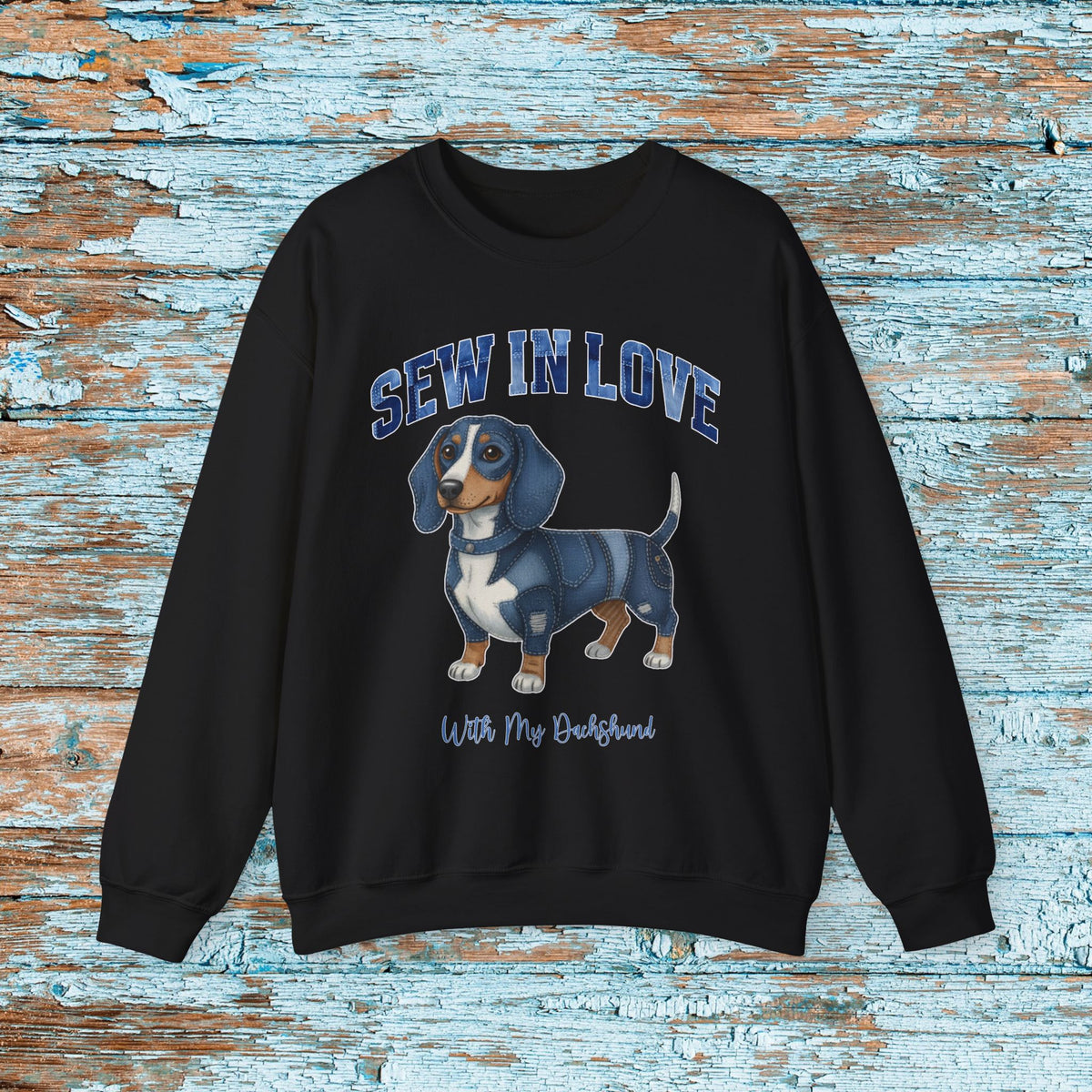 Dachshund Patchwork Sweatshirt, Weenie Mom Crewneck Sweatshirt Dachshund Lovers Gift , Funny Dachshund Owner Gift, Wiener Dog Mom Sweatshirt