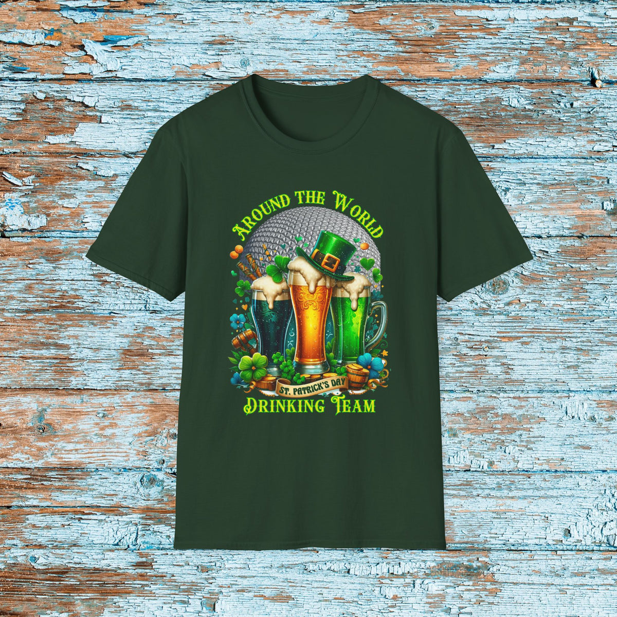 St. Patrick's Day EPCOT Drink Around The World  T-Shirt, Irish Drinking Club, Shamrock Shirt, Pinch Proof, Fun St. Paddy's Day