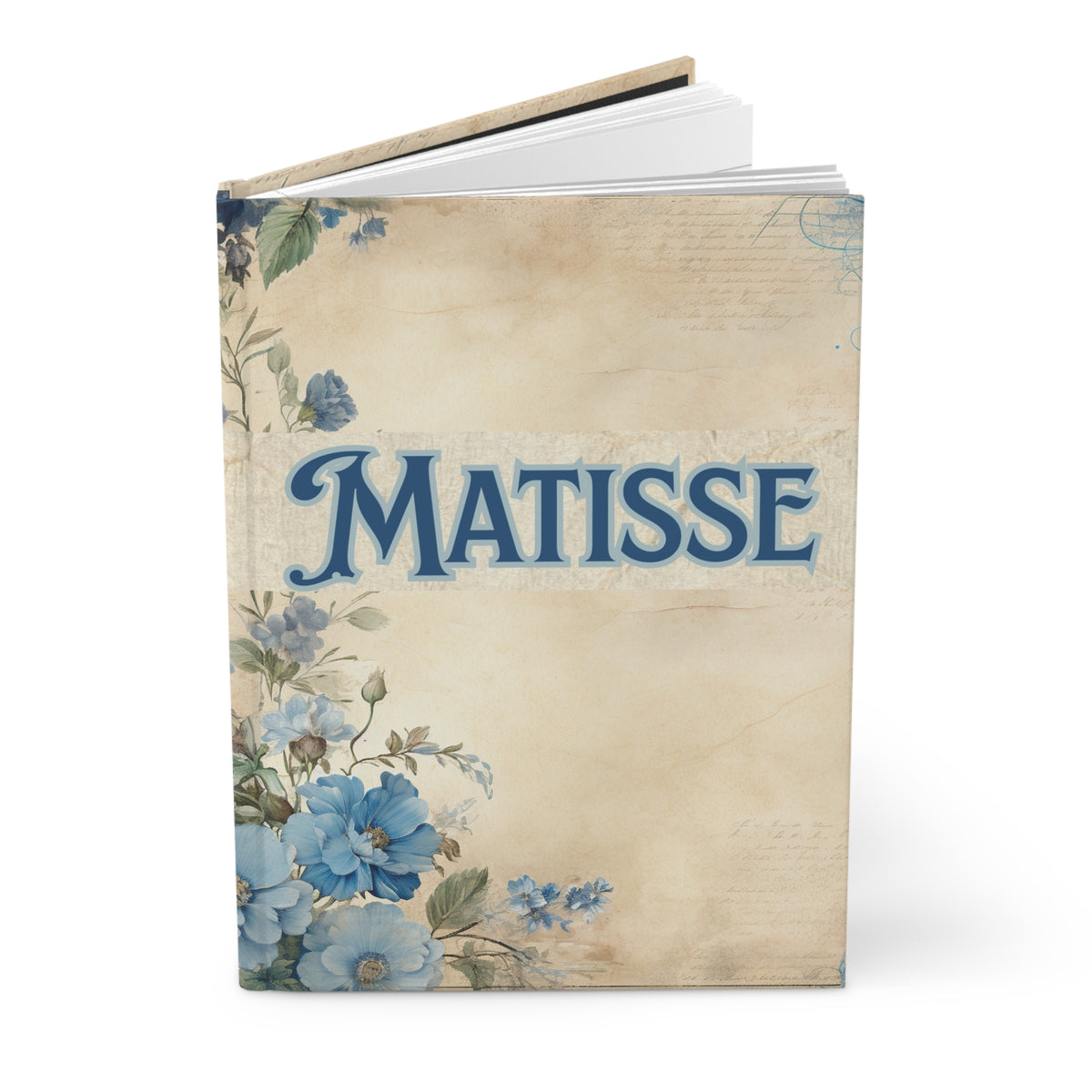Custom Name Personalized Chinoiserie Matisse Aesthetic Hardcover Journal Matte Personalized Gift for Mom Gift Her Grandmother's Cottage Core