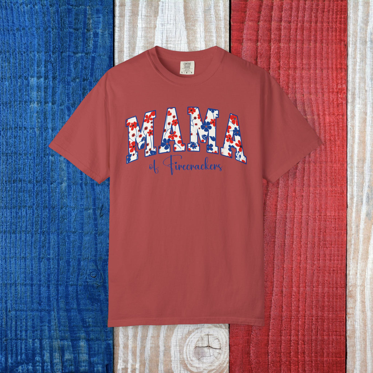 Comfort Colors Custom Name American Mama 4th of July Shirt, Independence Day Shirt, Fourth of July Mama Shirt, USA Shirt, Gift for Mom