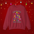 Deck the Halls With Pickleballs Funny Unisex Heavy Blend™ Crewneck Sweatshirt