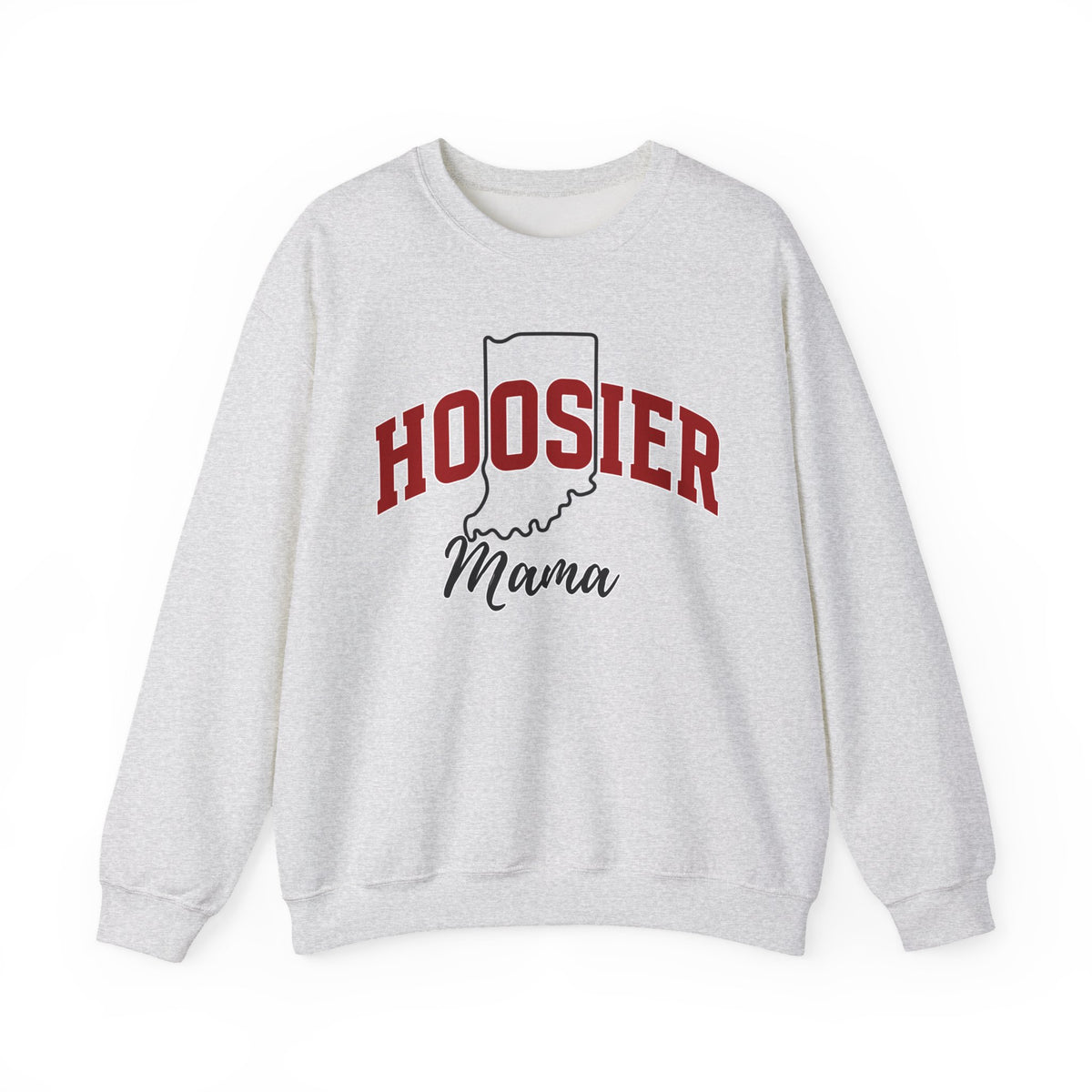 Hoosier Mama, Indiana Pride, University School Sweater, Fun Mom Shirt, Freshman Mom Gift, Unisex Heavy Blend™ Crewneck Sweatshirt