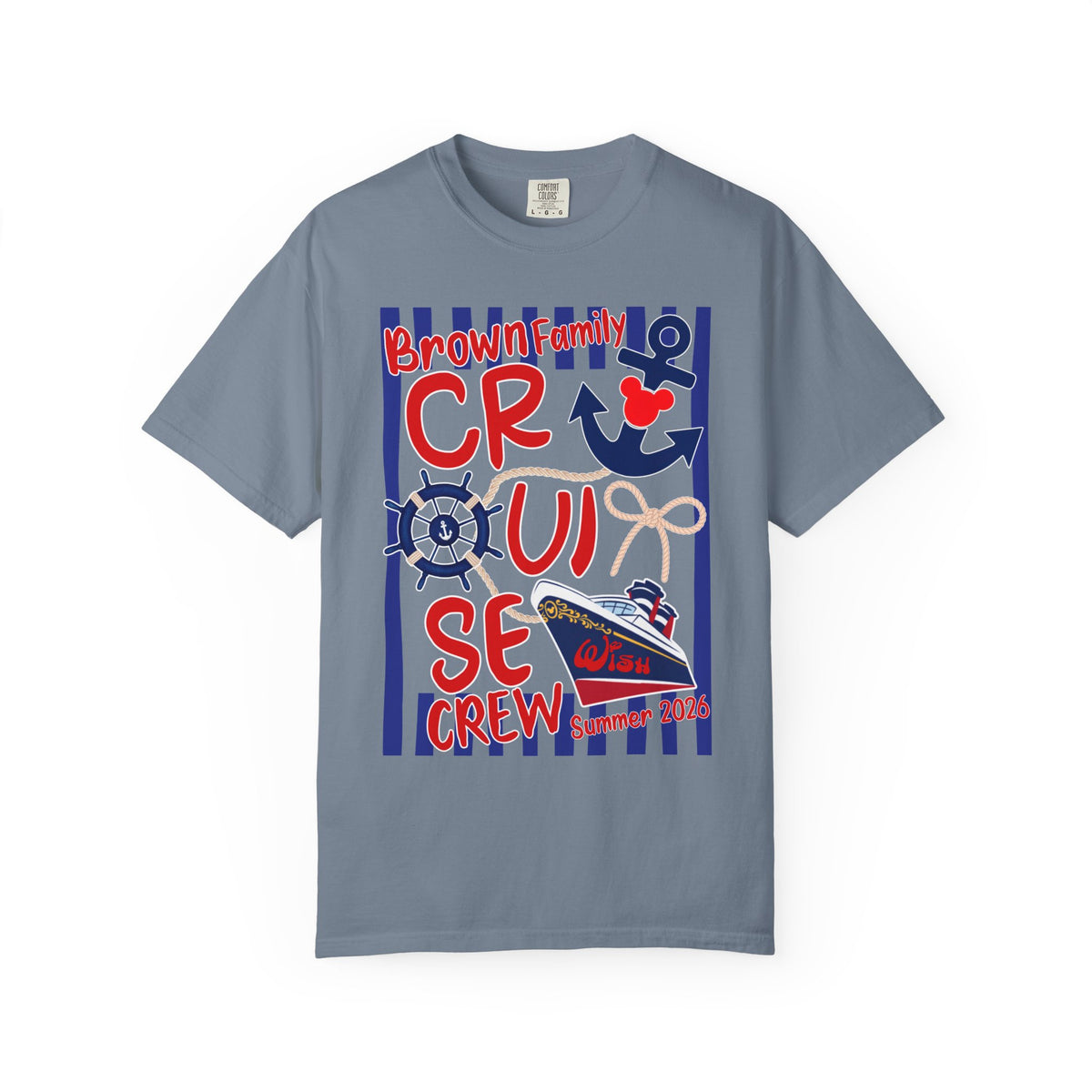Custom Mickey DCL Cruise Family Vacation 2025 Comfort Colors Shirt, Matching Cruise Group, Magical Personalized Pirate Ship Family Matching