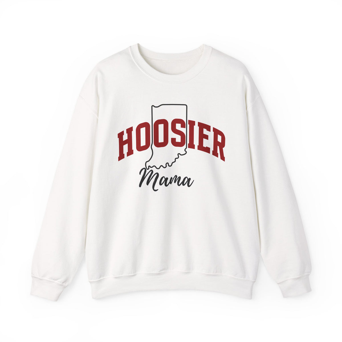 Hoosier Mama, Indiana Pride, University School Sweater, Fun Mom Shirt, Freshman Mom Gift, Unisex Heavy Blend™ Crewneck Sweatshirt