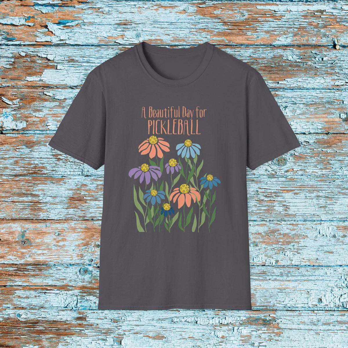 Beautiful Day For Pickleball Shirt, Boho Floral Pickleball Tee, Pickleball Gift for Women, Gift for Mom, Bestie, Partner Matching Team Top