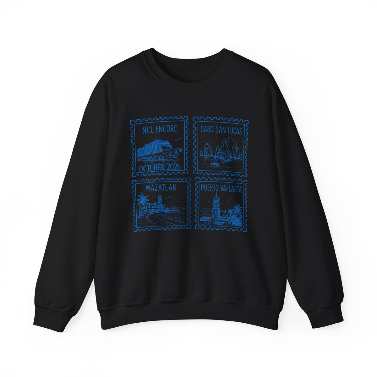 Custom Matching Cruise Sweatshirt, Stamp Aesthetic, Personalized Destination, Matching Family Shirt