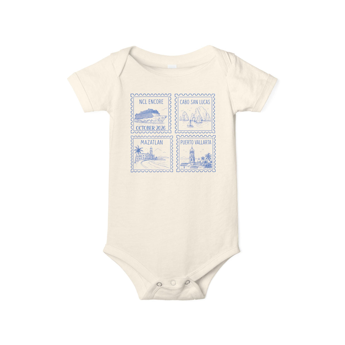 Custom Stamp Cruise Matching Family Infant Bodysuit One Piece