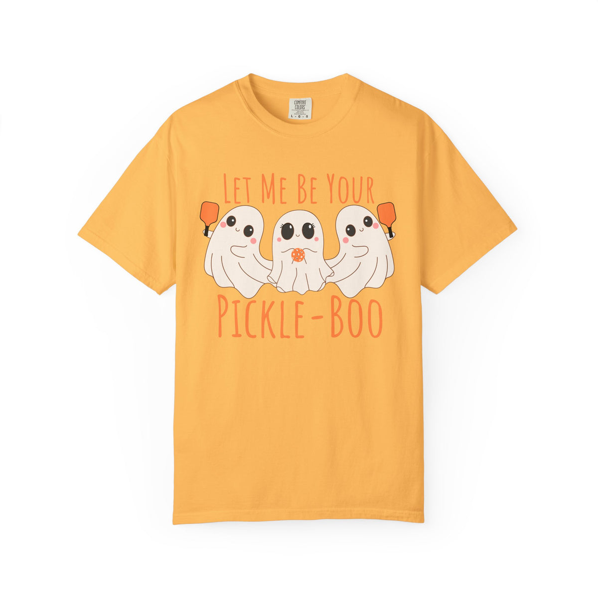 Pickleball Comfort Colors Halloween Ghost Shirt Cute Ghosts Playing Pickleball Boo Trick or Treat Fall Shirt for Pickleball Player