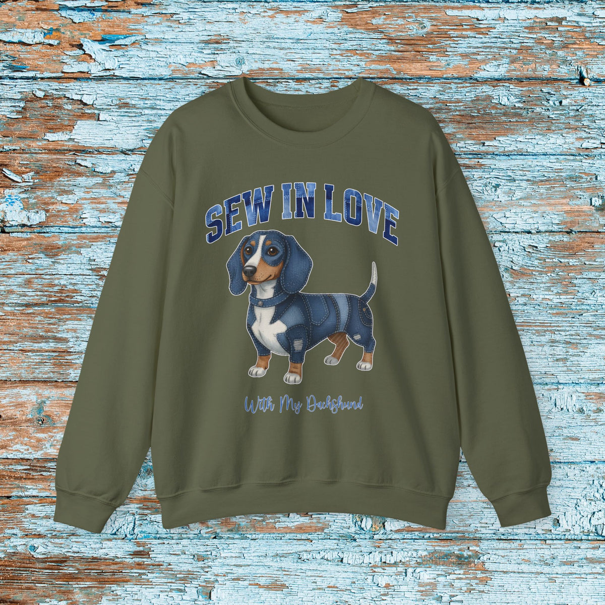 Dachshund Patchwork Sweatshirt, Weenie Mom Crewneck Sweatshirt Dachshund Lovers Gift , Funny Dachshund Owner Gift, Wiener Dog Mom Sweatshirt