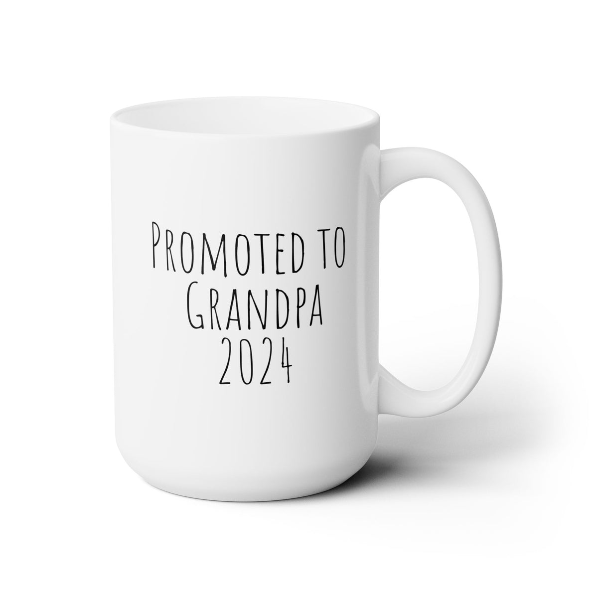 Funny Dad Gift Ceramic Mug 15oz Promoted to Grandpa Perfect Gift for Father's Day Custom Personalized Birth Year Gift