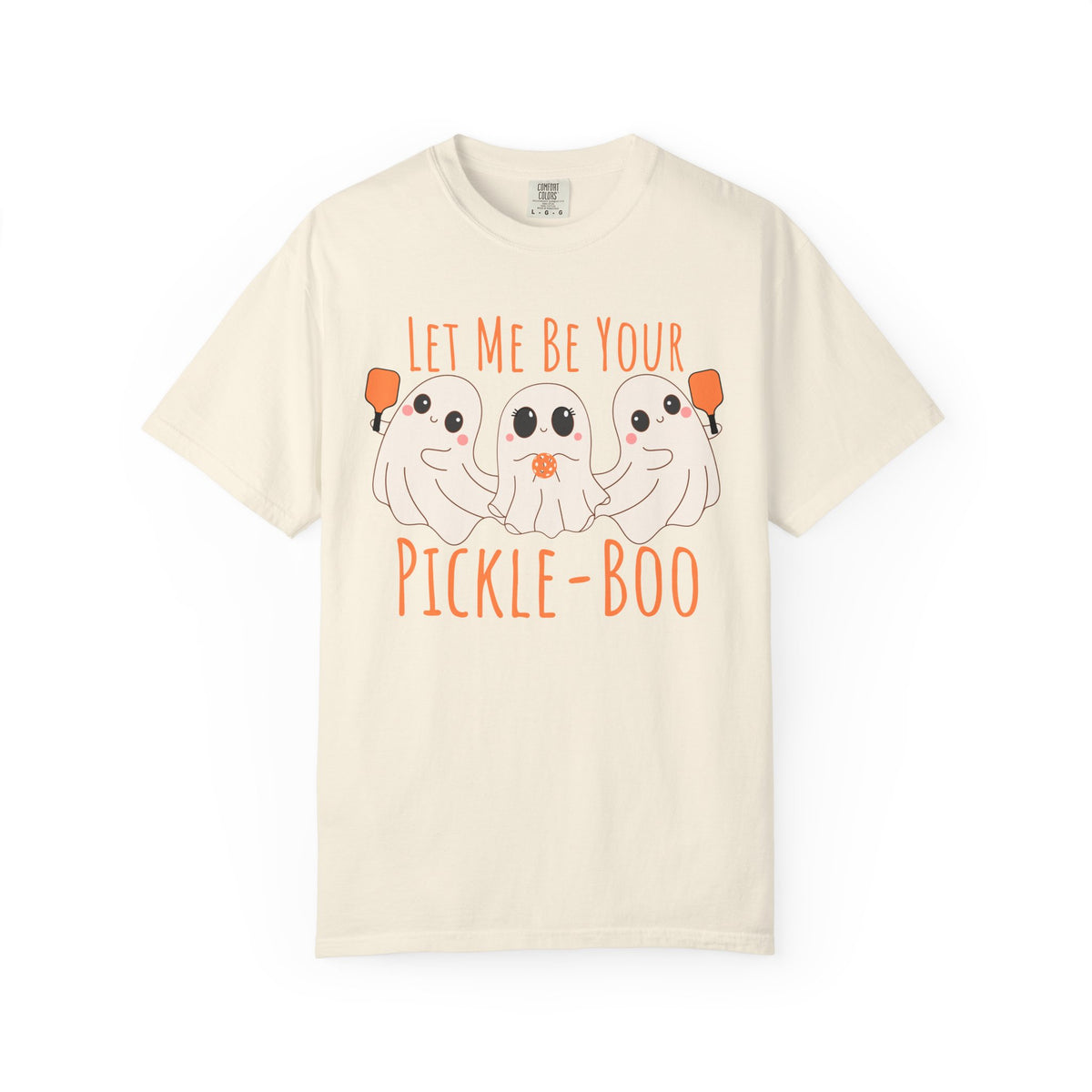 Pickleball Comfort Colors Halloween Ghost Shirt Cute Ghosts Playing Pickleball Boo Trick or Treat Fall Shirt for Pickleball Player