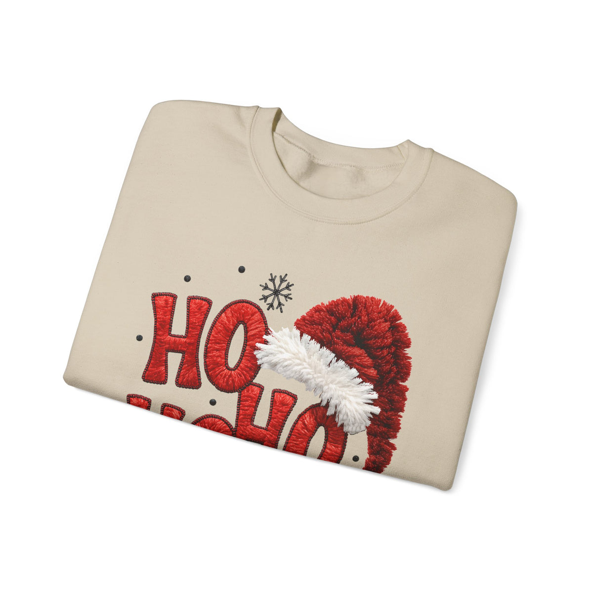 Yarn Look Crochet Santa Sweatshirt,  Viral Faux Latch Hook Christmas Shirt, Cute Holiday Sweater, Plus Size Available