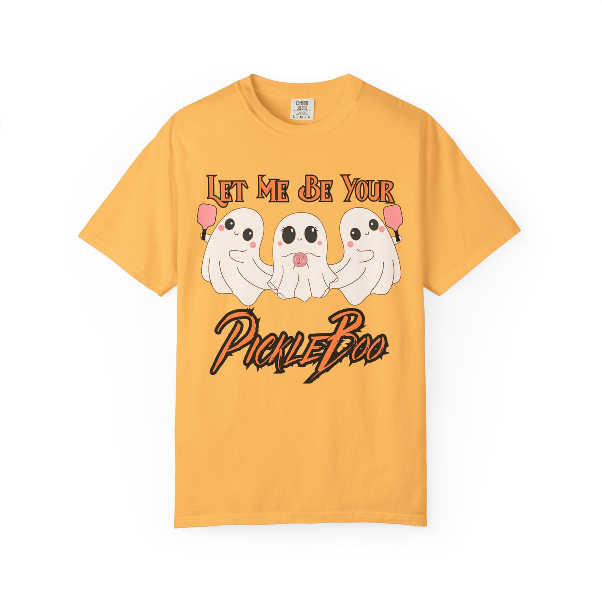 Pickleball Comfort Colors Halloween Ghost Shirt Cute Ghosts Playing Pickleball Boo Trick or Treat Fall Shirt for Pickleball Player