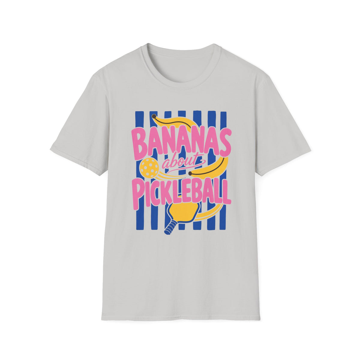 Bananas About Pickleball T-Shirt | Retro Fruits Stripes Design | Pickleball Player Shirt | Pickleball Gift for Mom Her