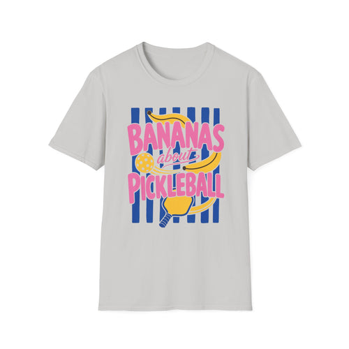 Bananas About Pickleball T-Shirt | Retro Fruits Stripes Design | Pickleball Player Shirt | Pickleball Gift for Mom Her