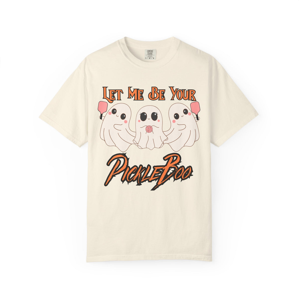 Pickleball Comfort Colors Halloween Ghost Shirt Cute Ghosts Playing Pickleball Boo Trick or Treat Fall Shirt for Pickleball Player