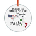 Personalized Long Distance Ornament, Exchange Student Keepsake, Gift For Foreign Exchange Students, Two Countries Ornament, Moving Away Gift