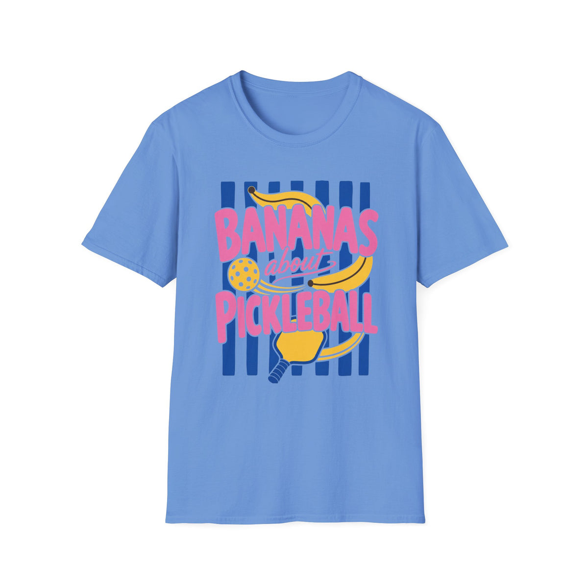 Bananas About Pickleball T-Shirt | Retro Fruits Stripes Design | Pickleball Player Shirt | Pickleball Gift for Mom Her