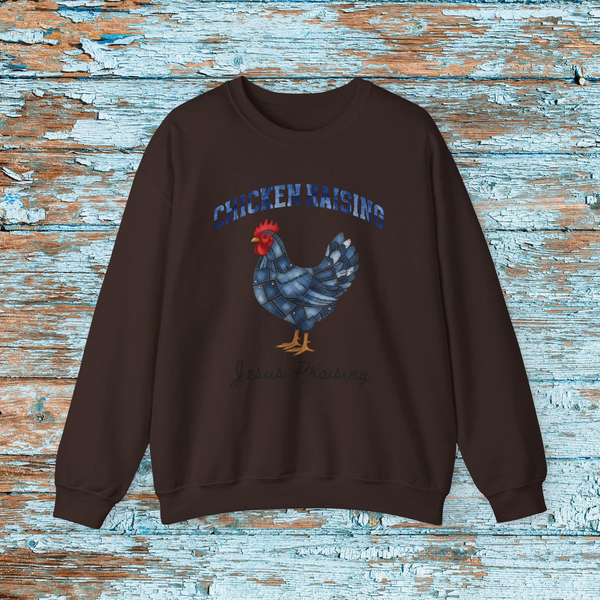Christian Patchwork Chicken Sweatshirt, Cute Christian Shirt For Women,Jesus Shirt Christian Gift, Faith Based Shirt,Love and Grace Shirt
