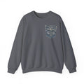 Faux Denim Pocket Sweatshirt, Bling Pocket Print Crewneck, Cozy Fun Denim Bling Pocket Look Sweater