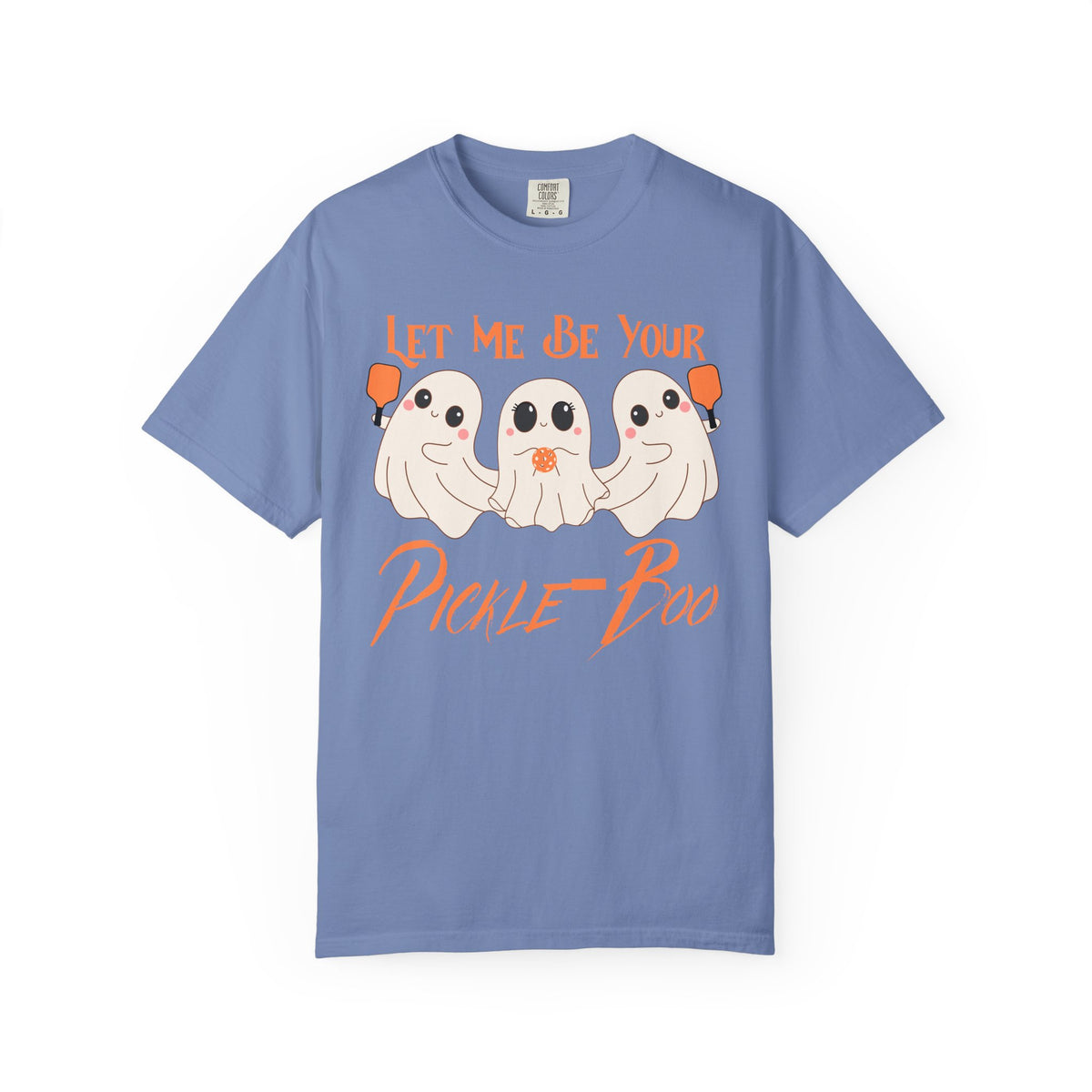 Pickleball Comfort Colors Halloween Ghost Shirt Cute Ghosts Playing Pickleball Boo Trick or Treat Fall Shirt for Pickleball Player