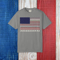 Comfort Colors American Flag Nautical Coquette Bow Anchor Shirt with Lobster and Crab Stars and Stripes July 4th Cruise Shirt