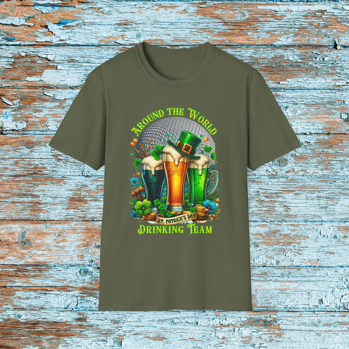 St. Patrick's Day EPCOT Drink Around The World  T-Shirt, Irish Drinking Club, Shamrock Shirt, Pinch Proof, Fun St. Paddy's Day