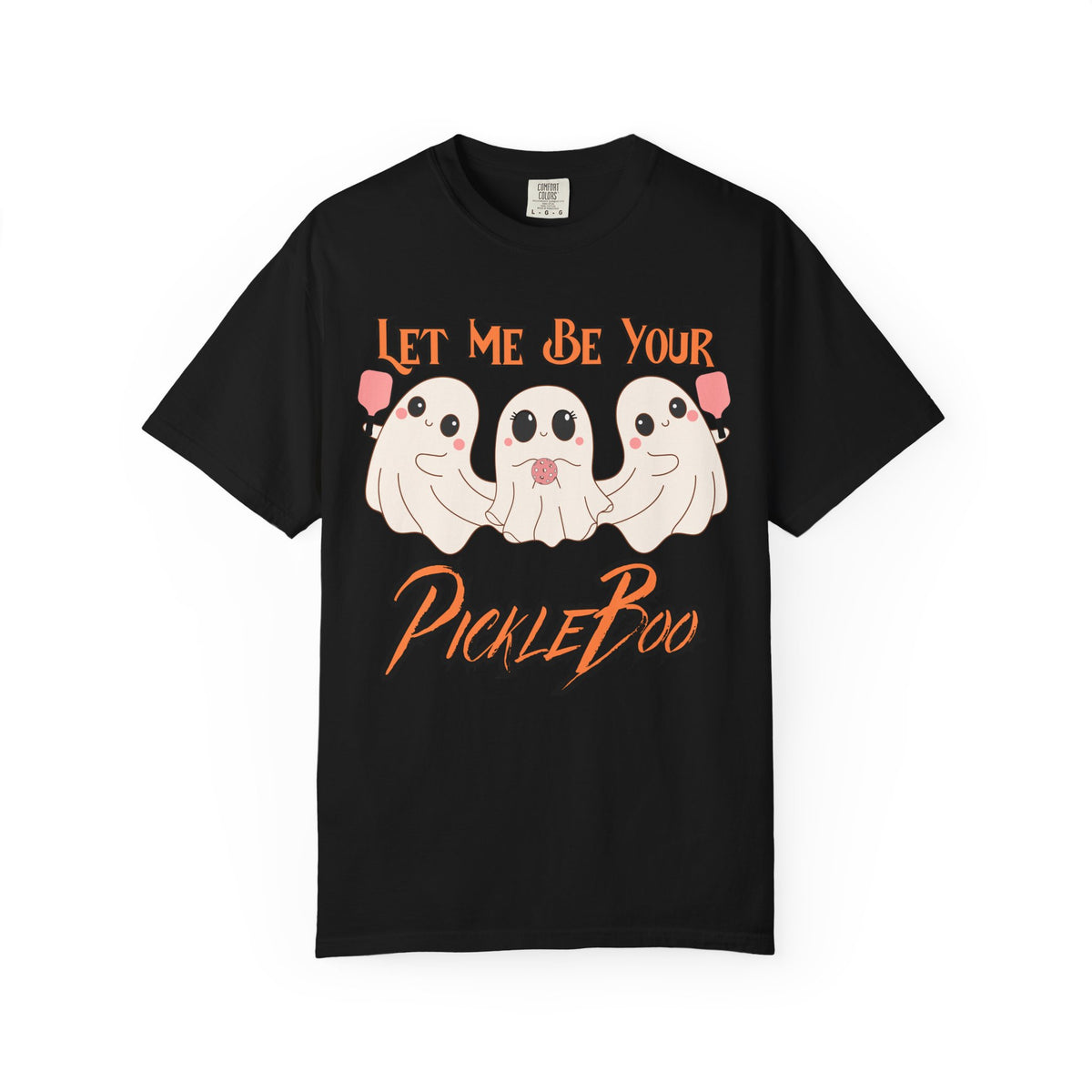 Pickleball Comfort Colors Halloween Ghost Shirt Cute Ghosts Playing Pickleball Boo Trick or Treat Fall Shirt for Pickleball Player