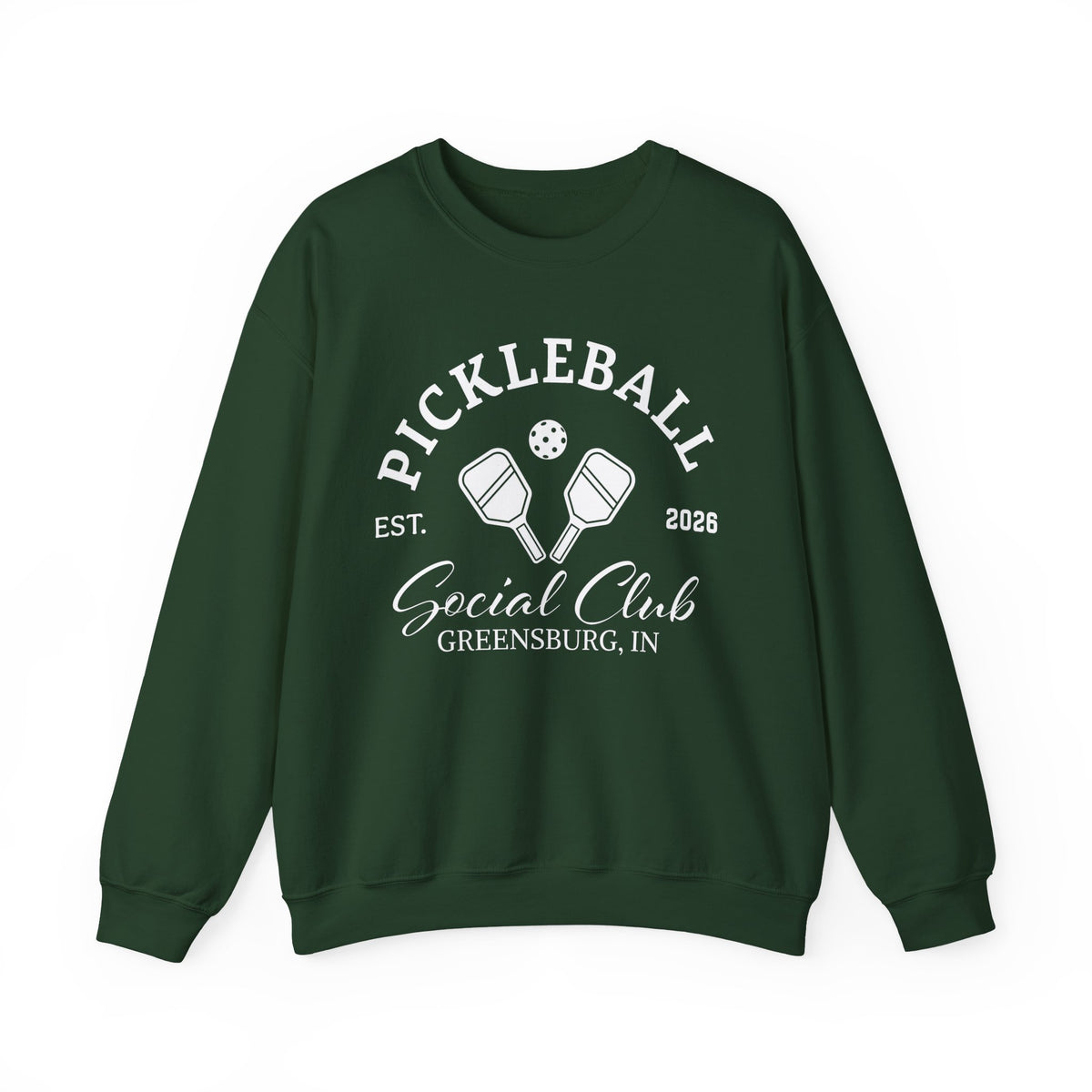 Custom Pickleball Social Club Sweatshirt, Personalized Pickleball Crewneck, Custom Town Year Pickleball Shirt, Gildan 18000 Unisex