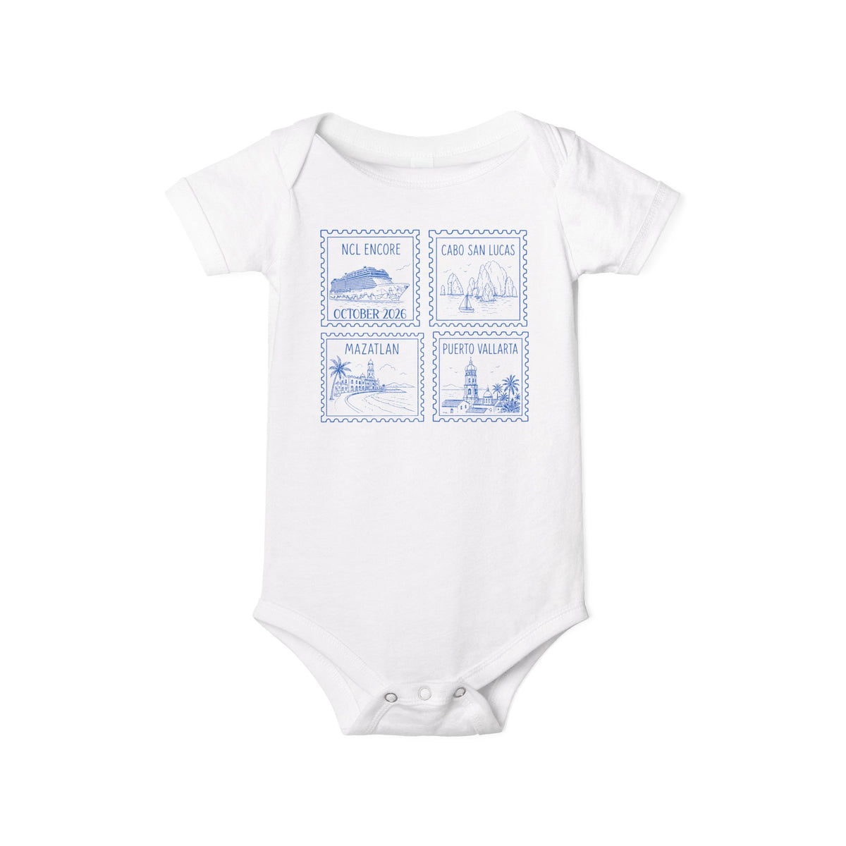 Custom Stamp Cruise Matching Family Infant Bodysuit One Piece