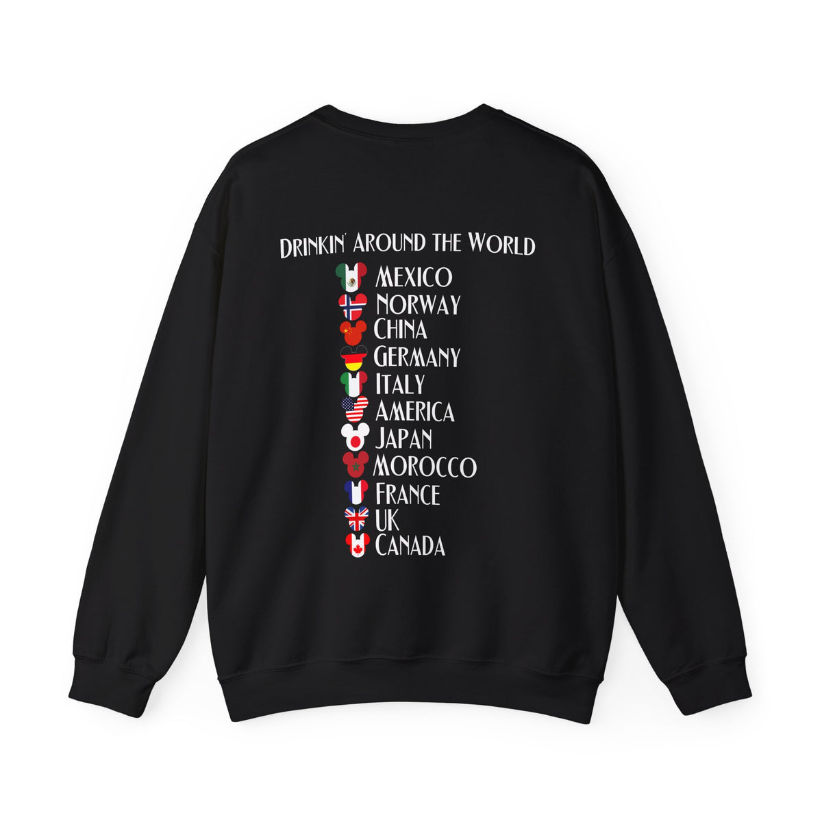 Custom Funny Disney Epcot World Tour 21st Birthday Sweatshirt Drink Around The World Food and Wine Drinking Squad Shirt World Traveler