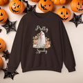 Funny Halloween Lace Ghost Coquette Bow Cute Fall Fun Spooky Pumpkin Cozy Season Sweatshirt