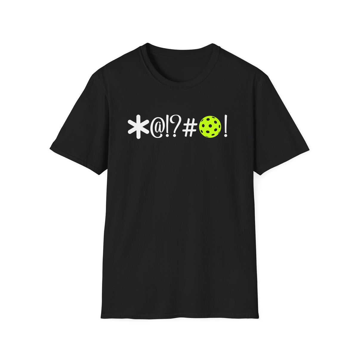 Funny Pickleball Censor Symbol T-Shirt | @!?# Graphic Tee | Humor Court Shirt for Players, Partners, League Friends