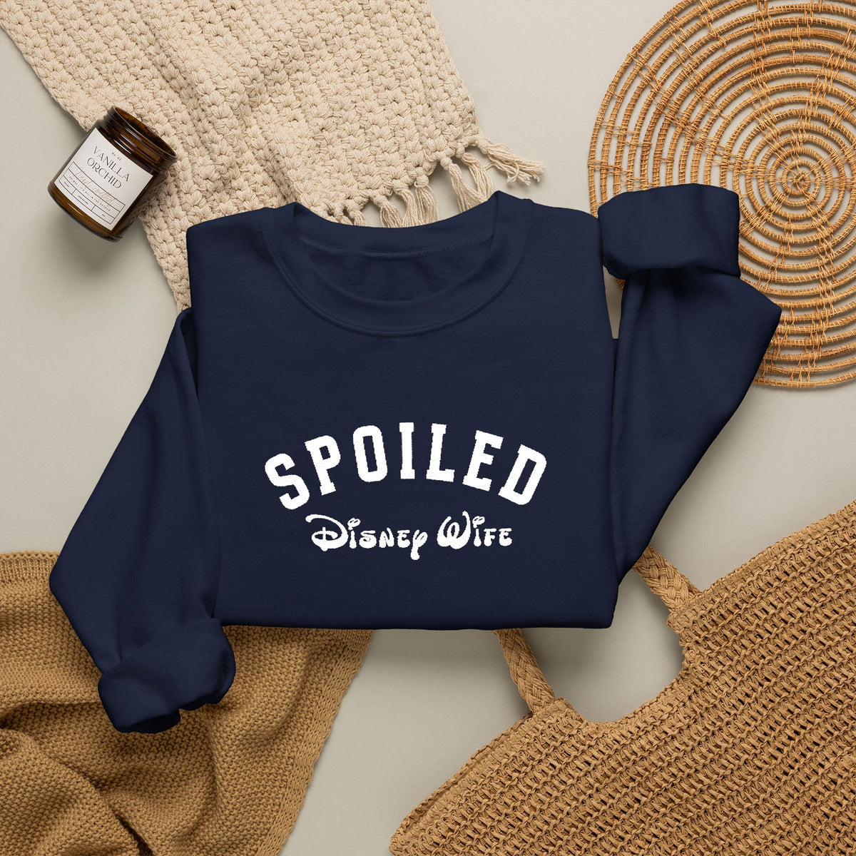 Spoiled Disney Wife Sweatshirt | Mom Wife Disney Pullover