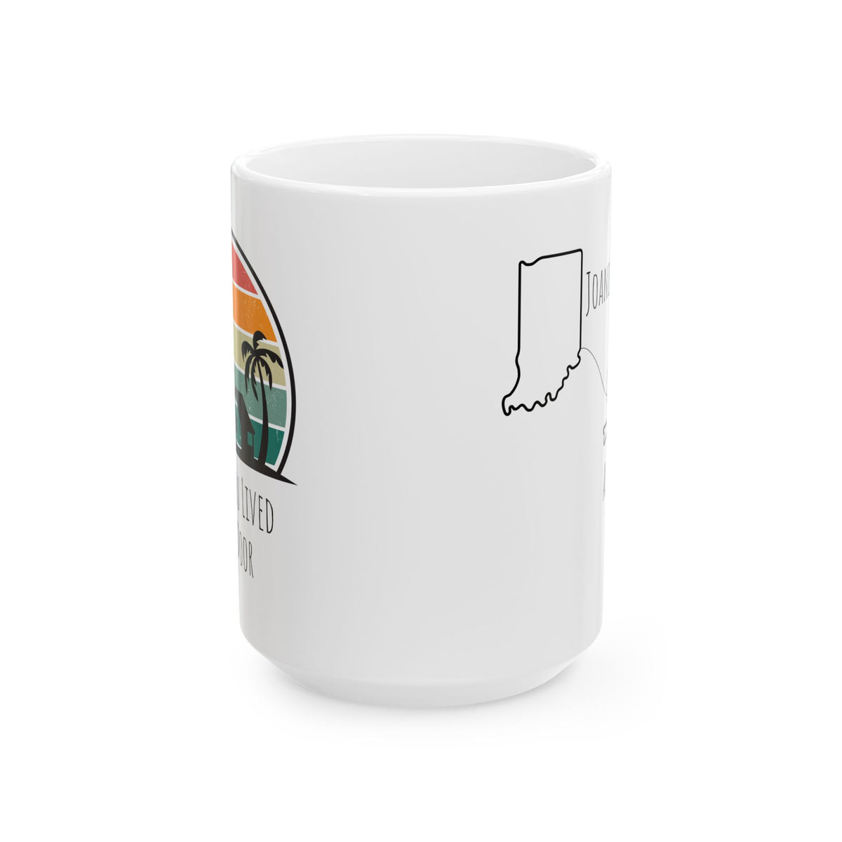 Personalized I Wish You Lived Next Door Ceramic Coffee Mug 11oz Best Gift for Bestie Best Friend Mug for Mom Grandma Mother's Day Cocoa Mug