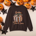 Funny Halloween Pumpkin Reading Bookish Crewneck Cute Fall Fun Pumpkin Cozy Season Sweatshirt Autumn Book Club Shirt for Mom Daughter Bestie
