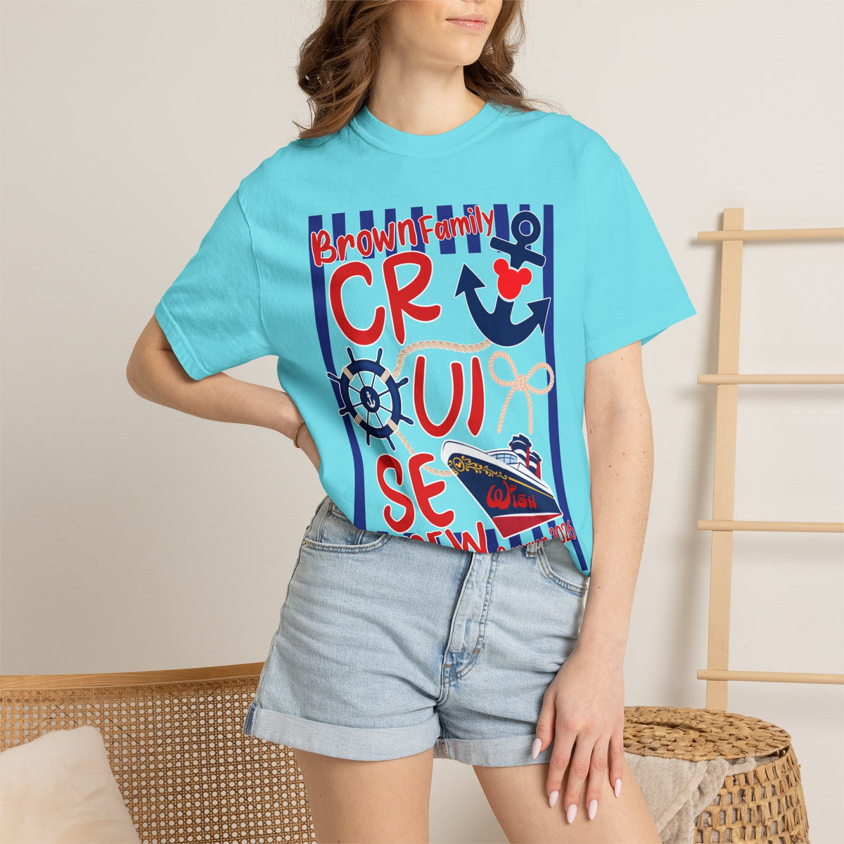 Custom Mickey DCL Cruise Family Vacation 2025 Comfort Colors Shirt, Matching Cruise Group, Magical Personalized Pirate Ship Family Matching