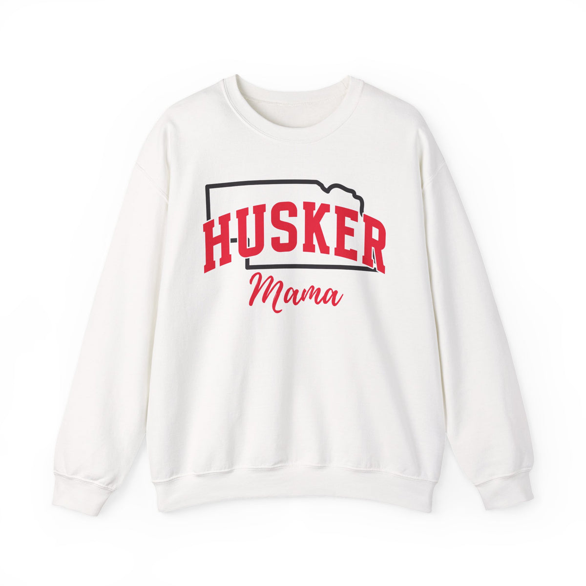 Custom Husker Mama, Nebraska Pride, University School Sweater, Fun Mom Shirt, Freshman Mom Gift, Unisex Crewneck Sweatshirt