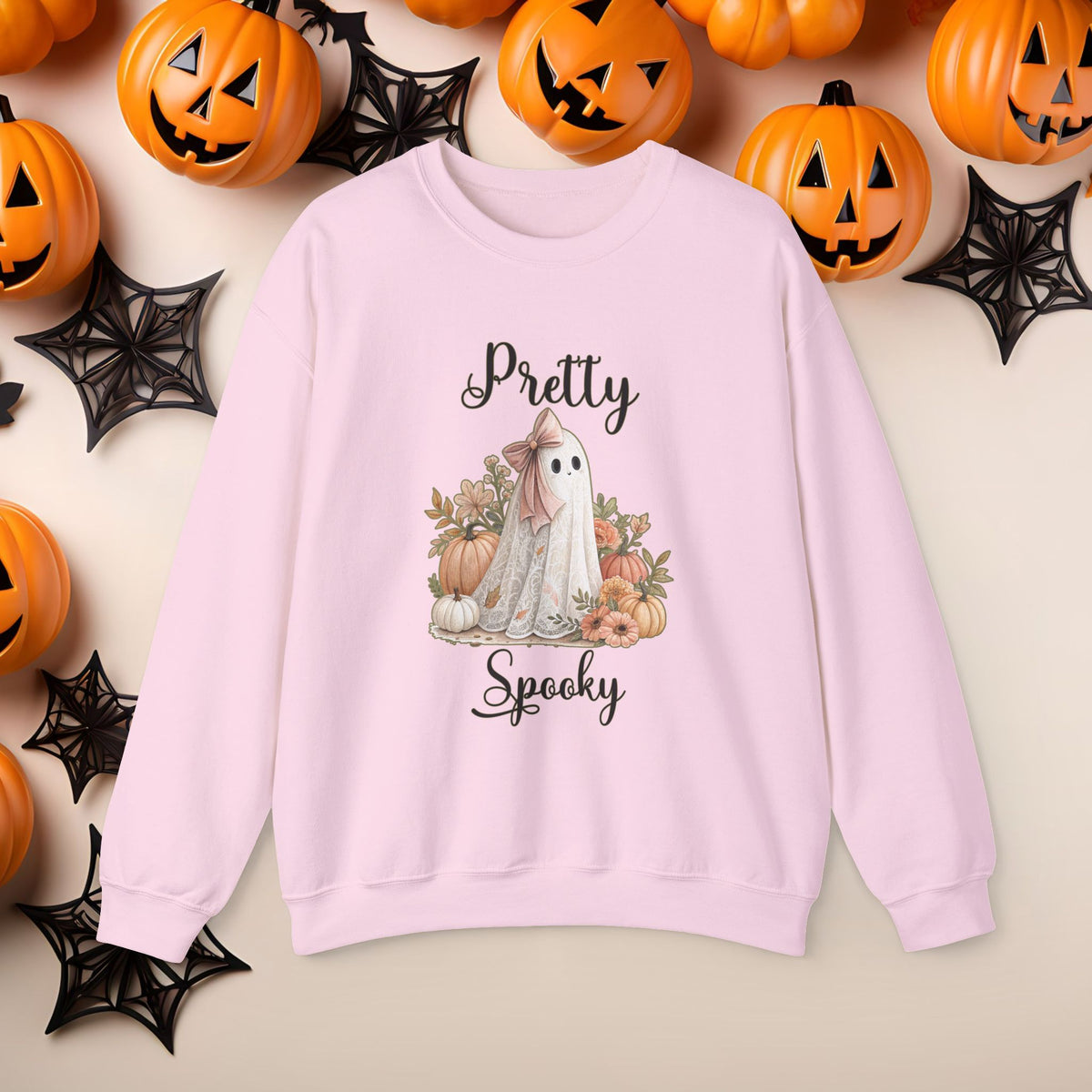 Funny Halloween Witch Hat Coquette Bow Ride the Broom Crewneck Cute Fall Fun Spooky Pumpkin Cozy Season Sweatshirt